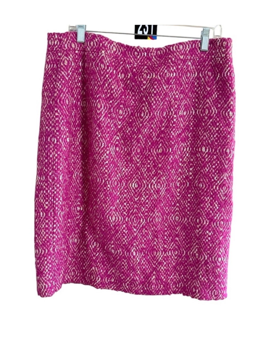 J. Crew Fuchsia Textured A-Line Skirt - Picture 2 of 9